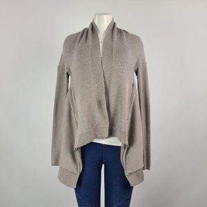 Lululemon Wrap It Up Sweater Heathered Storm Grey Knit Cardigan Size M